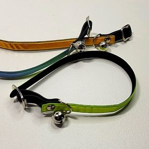 Set of 3 dog pet puppy collars with bell charm